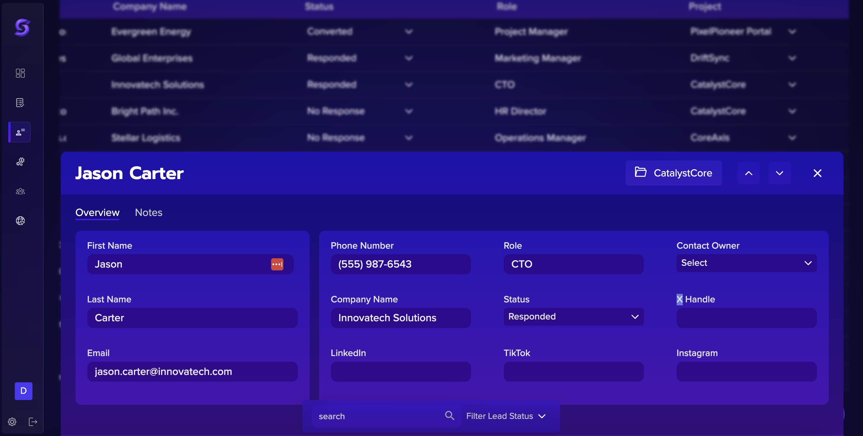 Contact detail record